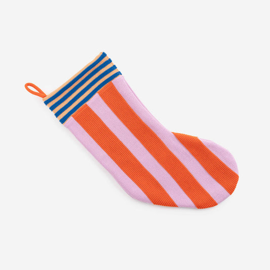 VERLOOP - Super Stripe Holiday Stocking: Poppy Lilac