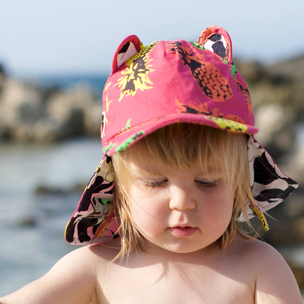 children's sun hat with neck protection