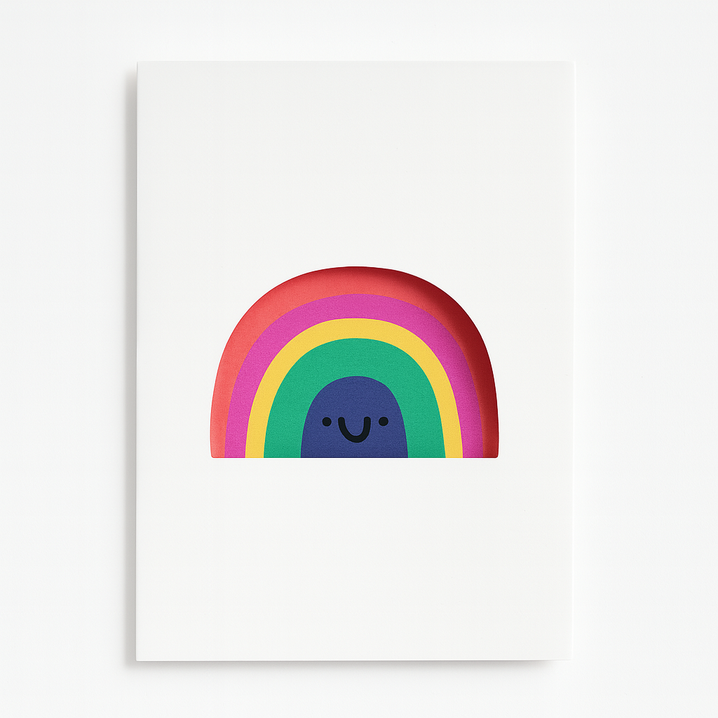 Rumble Cards - Rainbow Greeting Card - Happy - Cute - Fun - Celebrate