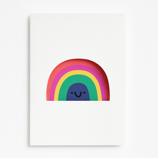 Rumble Cards - Rainbow Greeting Card - Happy - Cute - Fun - Celebrate