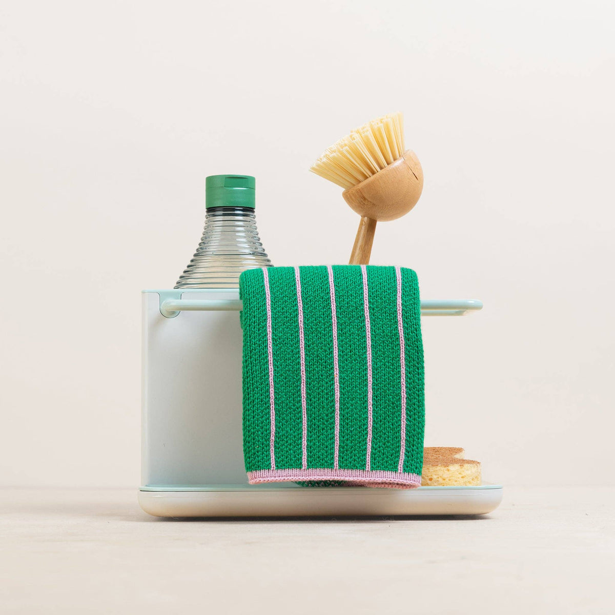 Sophie Home - Reusable & Eco-Friendly Cotton Dishcloths: Striped Green