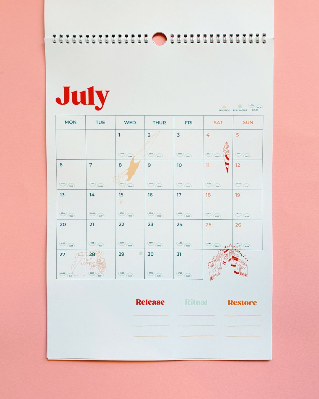 Harbour & Tide 2026 Calendar: Release, Ritual,  Restore.