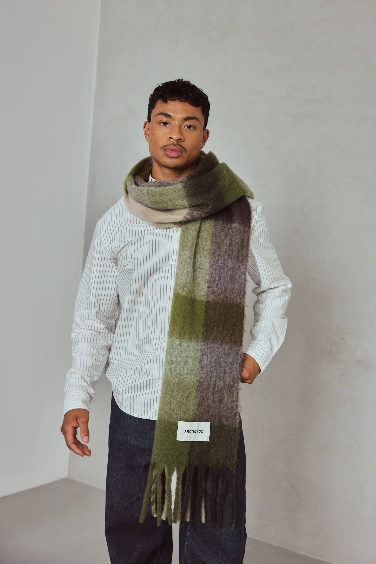 ARCTIC FOX & CO. - The Reykjavik Scarf - 100% Recycled - Mossy Greens - AW26