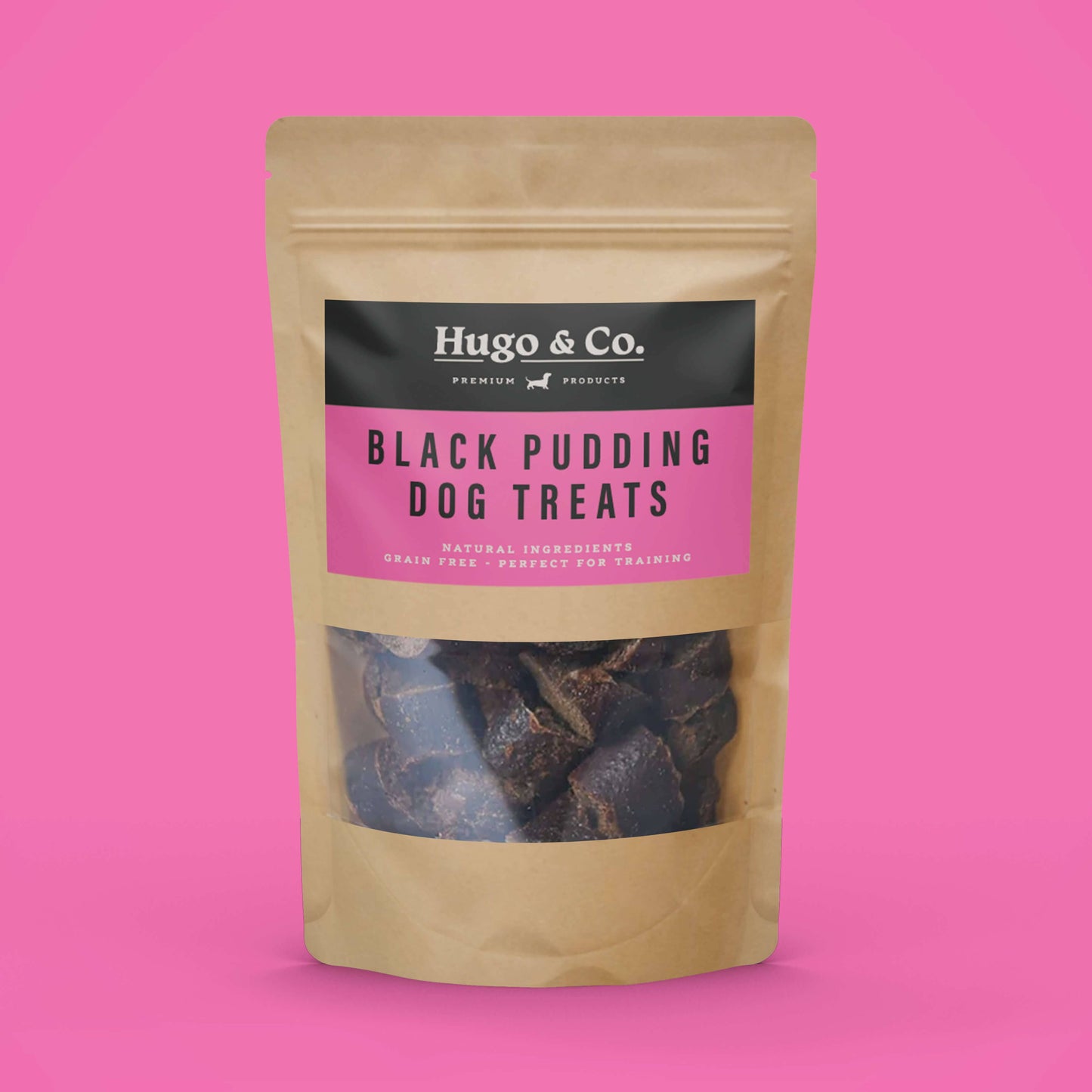 Hugo & Co Dog Treats - Black Pudding Dog Treat Bag