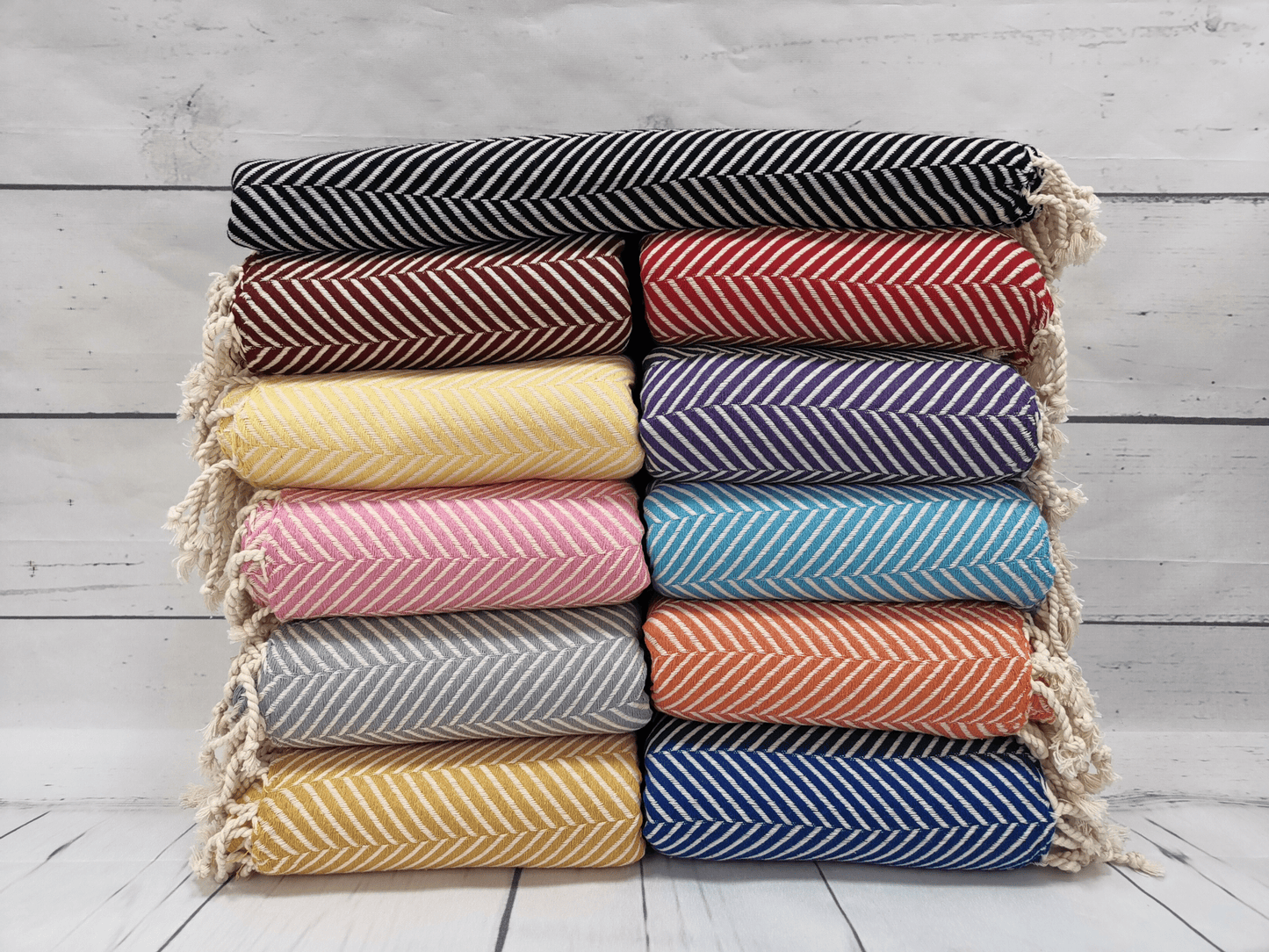 Buluty - Herringbone Turkish Cotton Towel Ultra Soft Peshtemal Towels