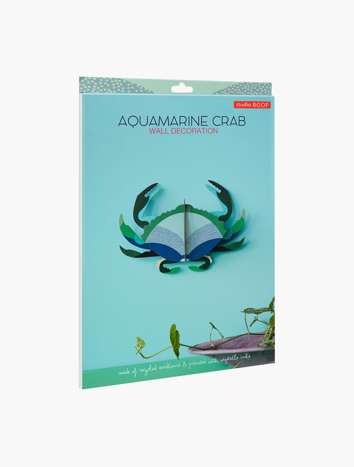 Studio Roof Aquamarine Crab cardboard decoration ornament wall art