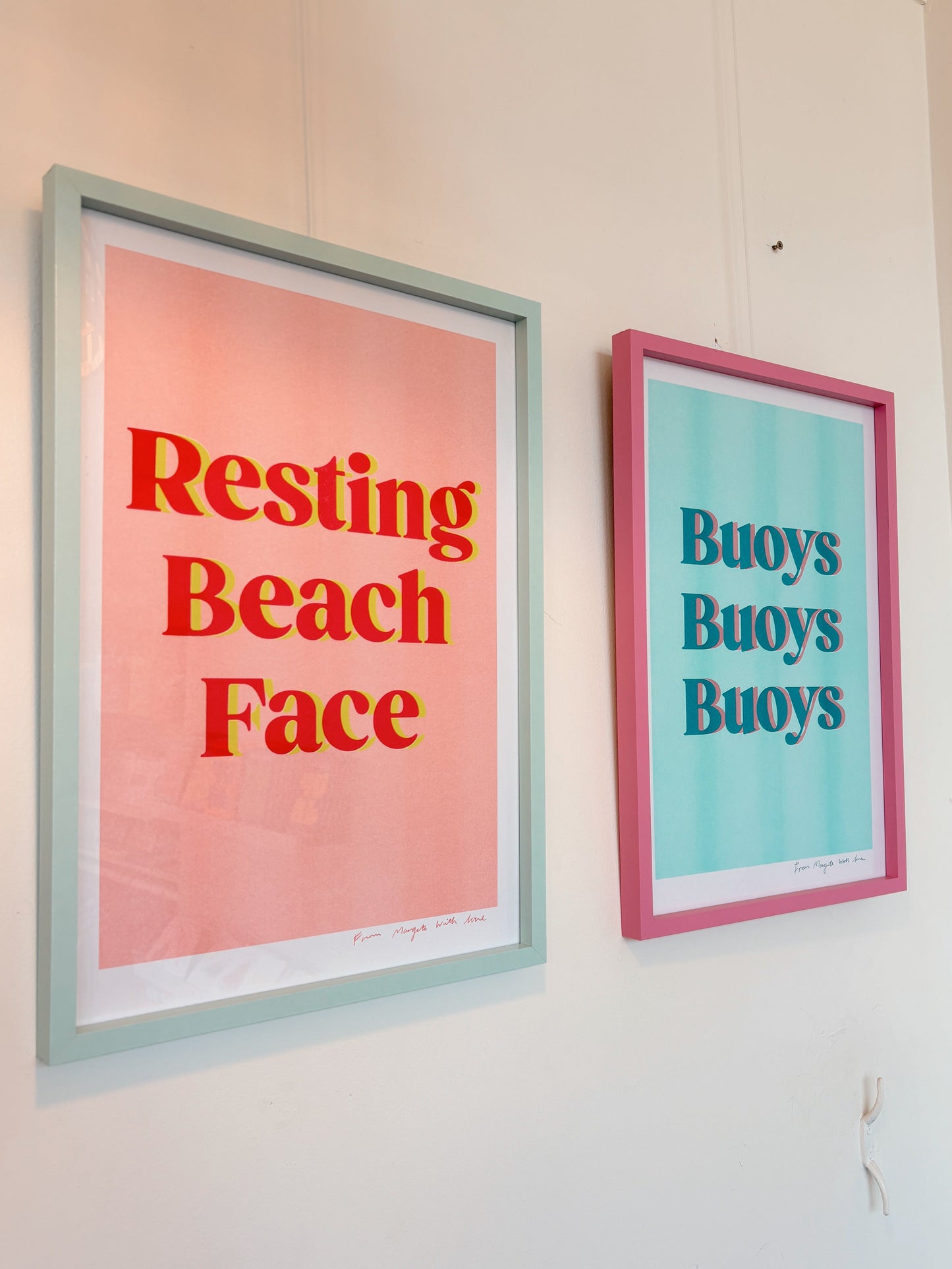 Resting Beach Face A3 Riso print