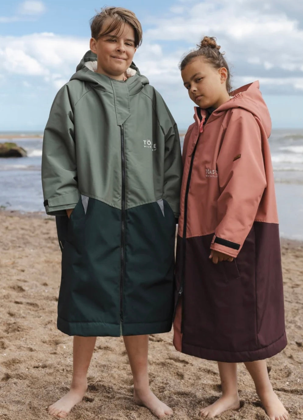 TOASTIE KIDS WATERPROOF CHANGING ROBE - ANTIQUE OLIVE