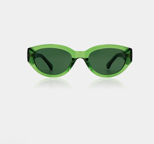 A.KJAERBEDE SUNGLASSES WINNIE LIGHT OLIVE TRANSPARENT