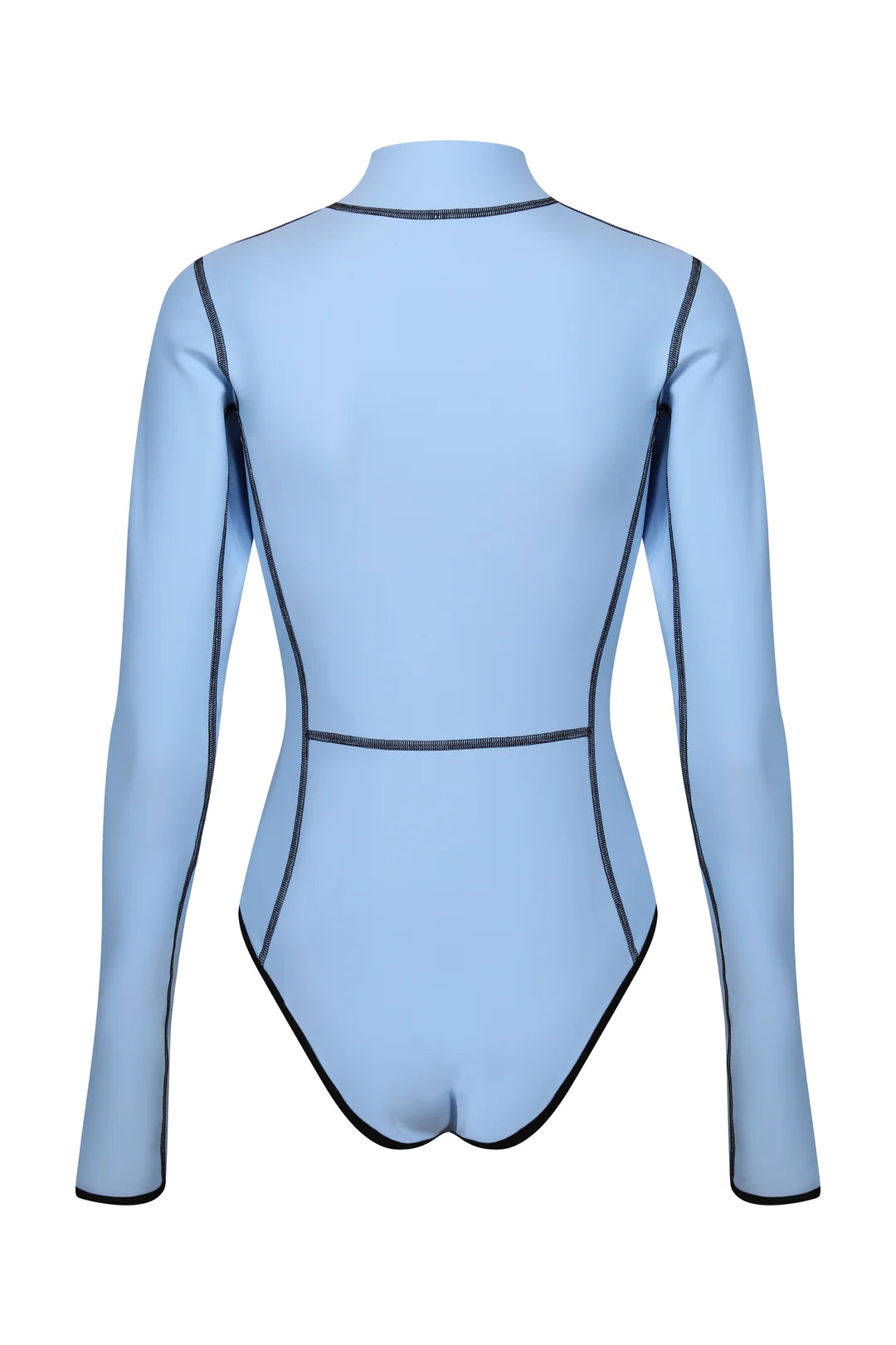 Davy J - The Bonded Long Sleeve Swimsuit - Powder Blue/Black