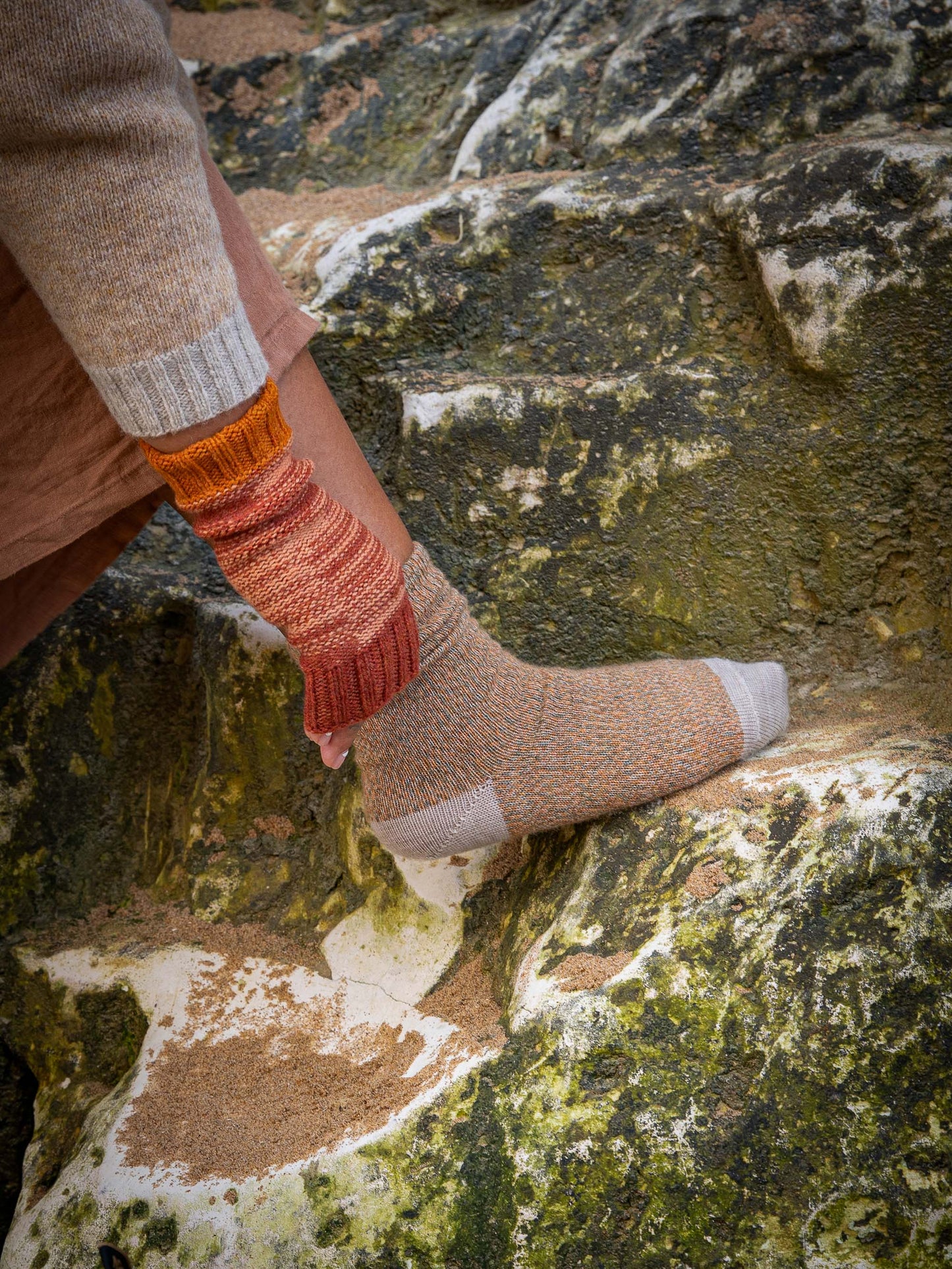 Rove Merino Wool Socks - Apricot