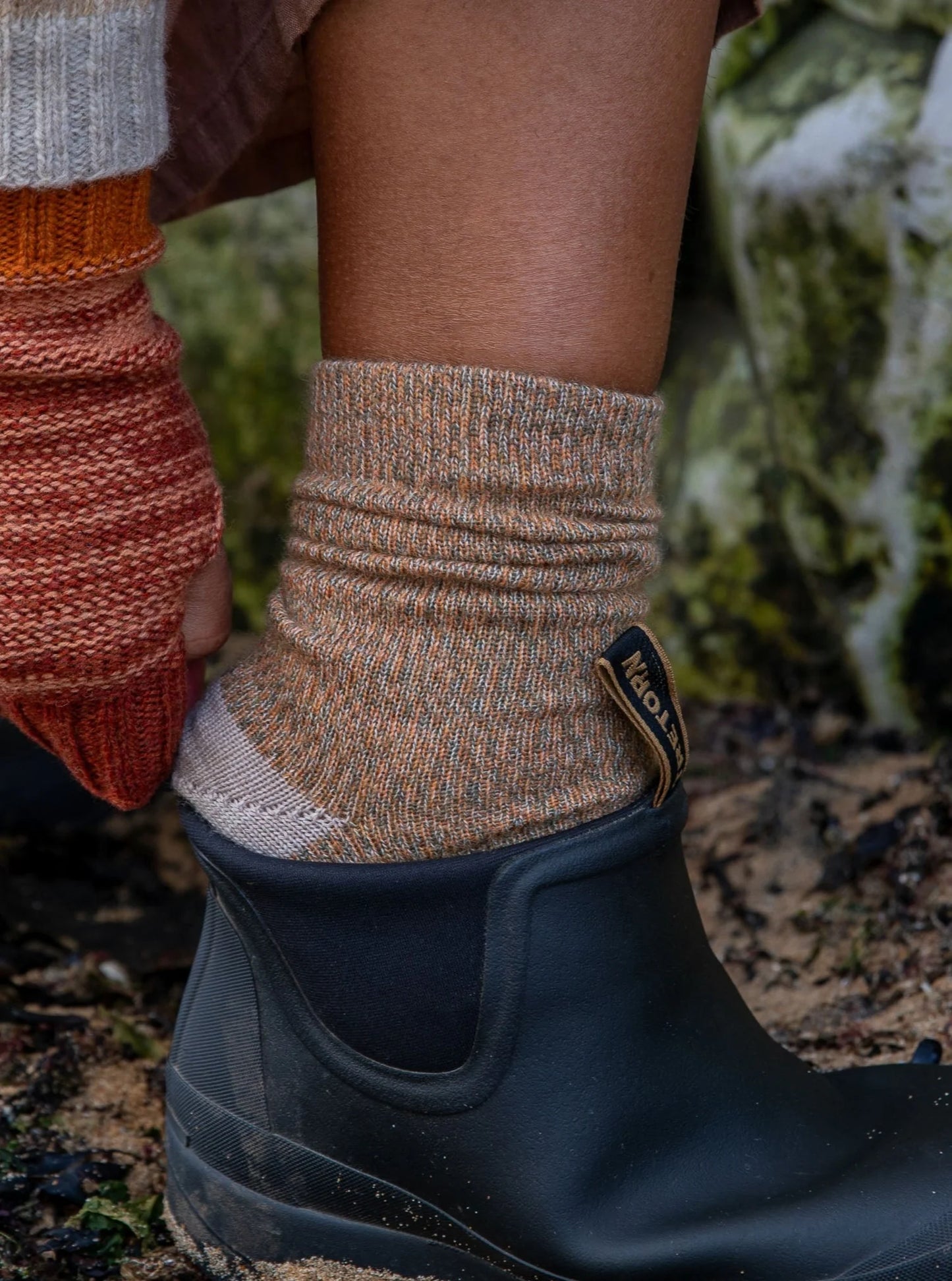 Rove Merino Wool Socks - Apricot
