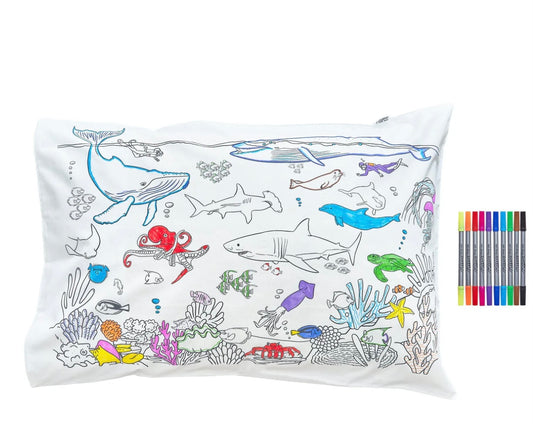 Eatsleepdoodle Colour Your Own Pillowcase - Under The Sea Design