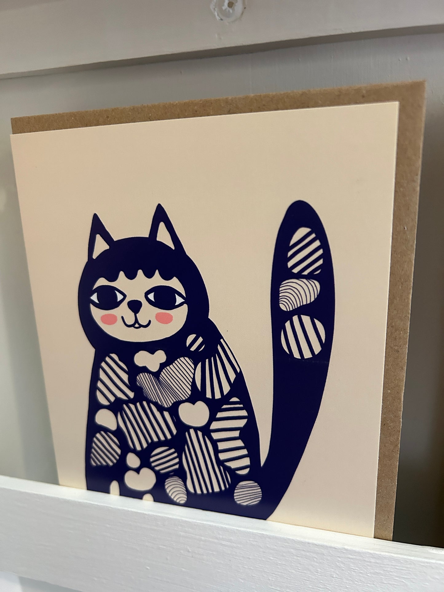 Patterned Cat card