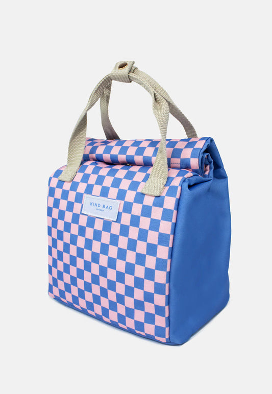 Kind Bag Lunch Bag | Checkerboard Blue & Pink