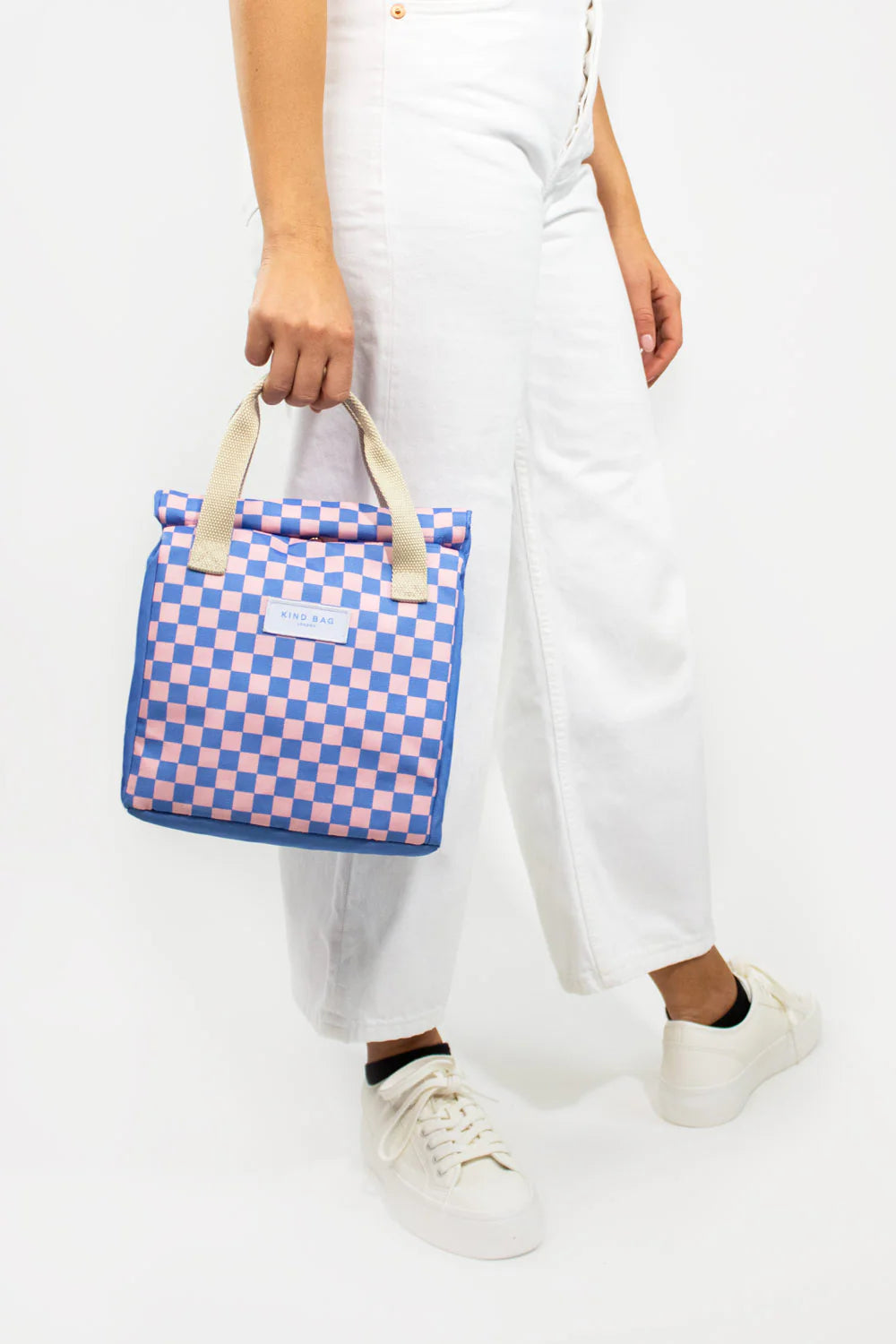 Kind Bag Lunch Bag | Checkerboard Blue & Pink