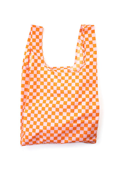 Kind Bag Shopper - Pink and Orange Check