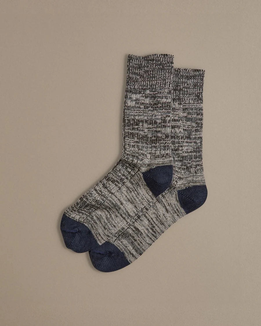 Rove Chunky Wool Socks - Marbled Grey