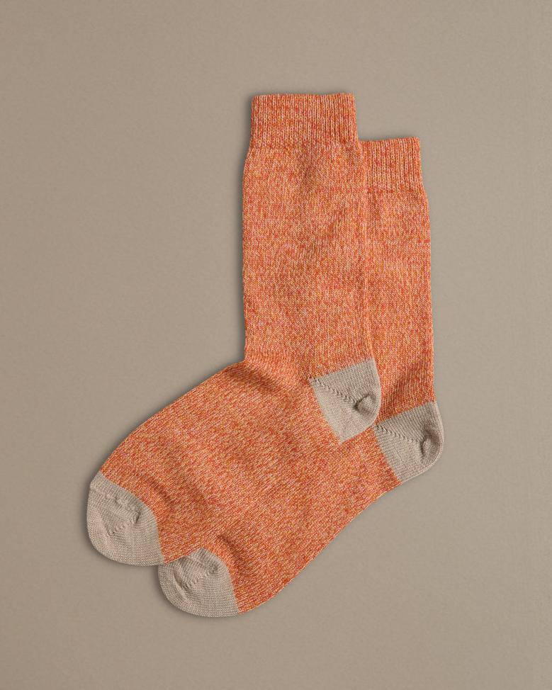 Rove Fine Merino Wool Socks | Tangerine