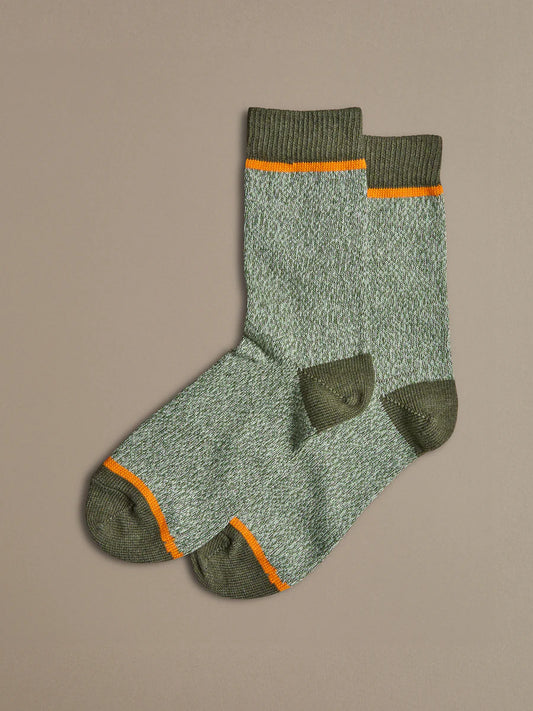 Rove Organic Cotton Socks | Plain Green Marl