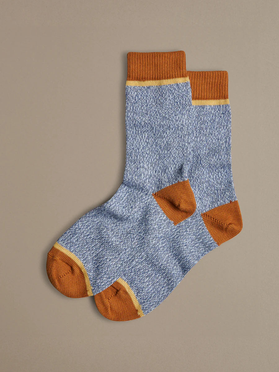 Rove Organic Cotton Socks | Plain Blue Marl