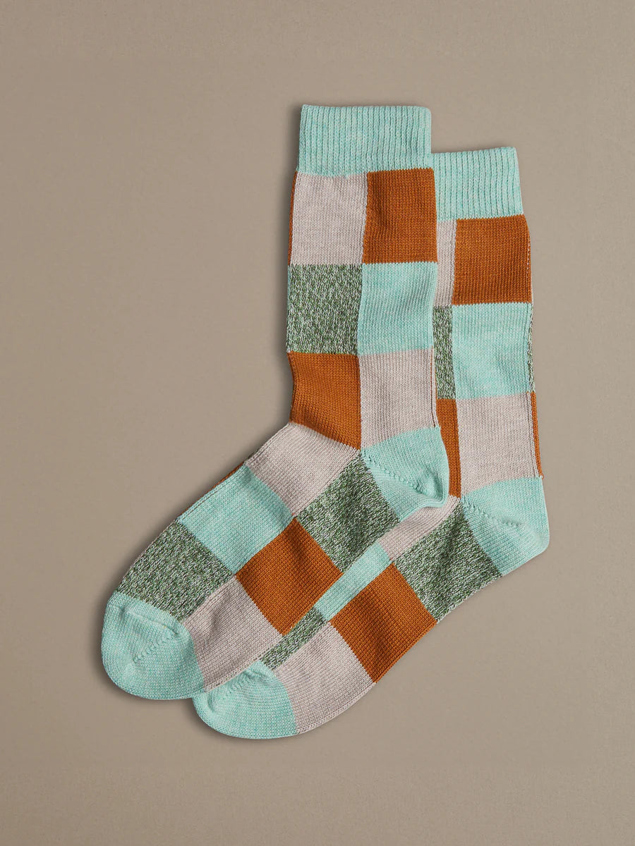 Rove Organic Cotton Socks | Patchwork Mint