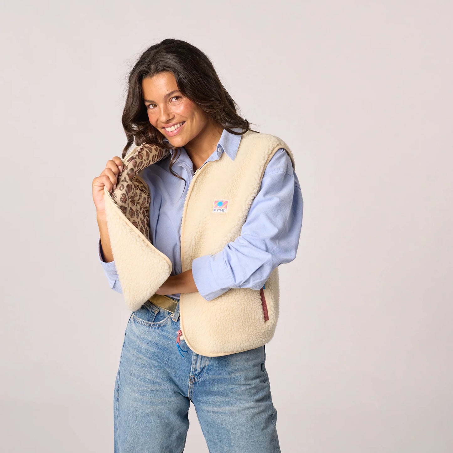 BILLYBELT Sherpa Gilet - Ivory