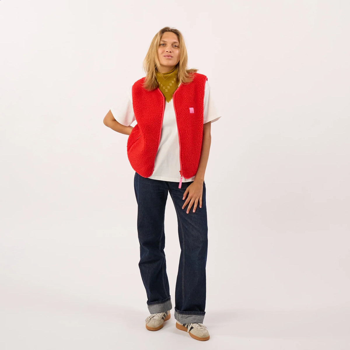 BILLYBELT Sherpa Gilet - Red