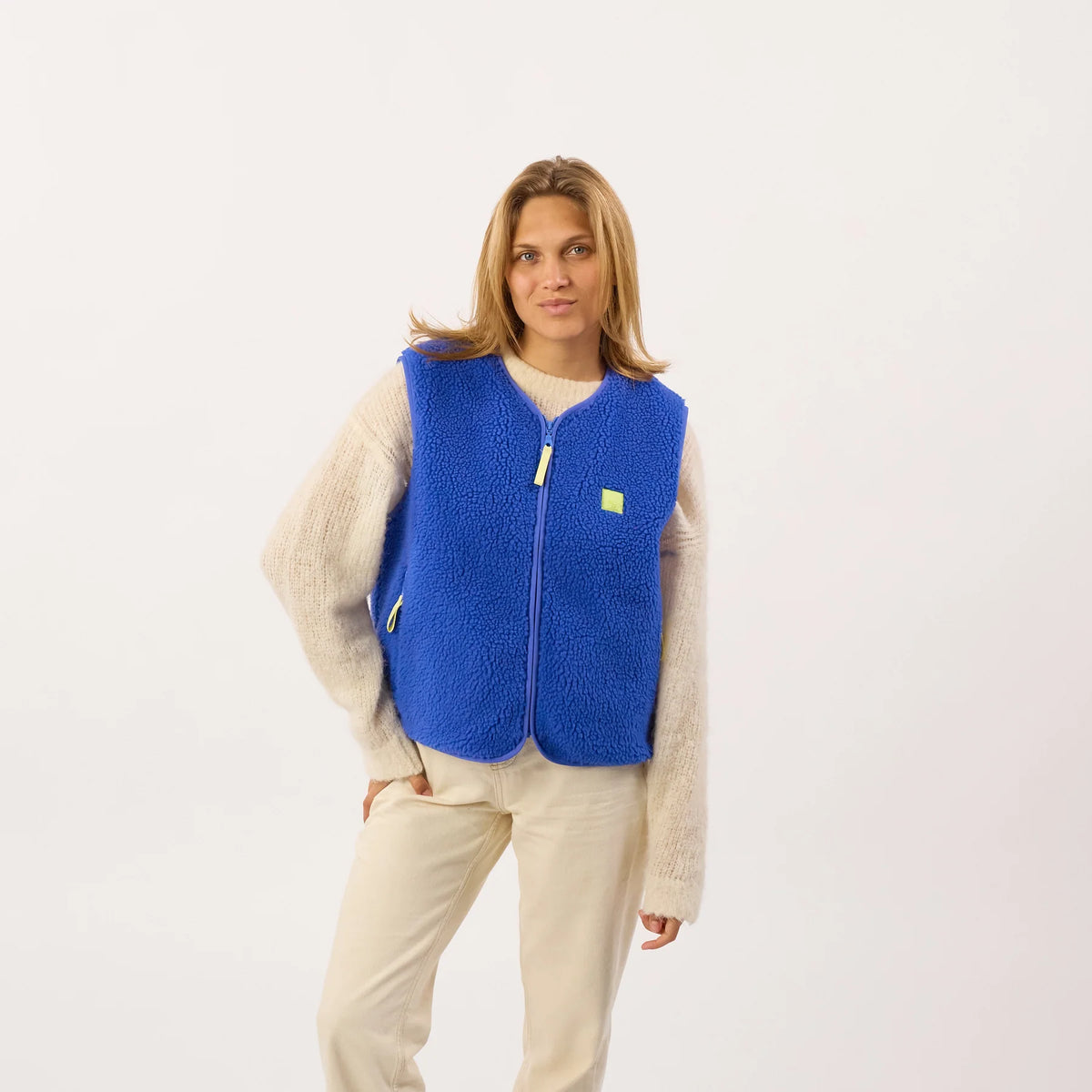 BILLYBELT Sherpa Gilet - Electric Blue