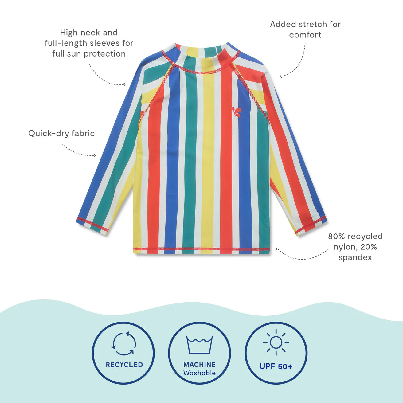Kids Rash Vest – Multi Stripe