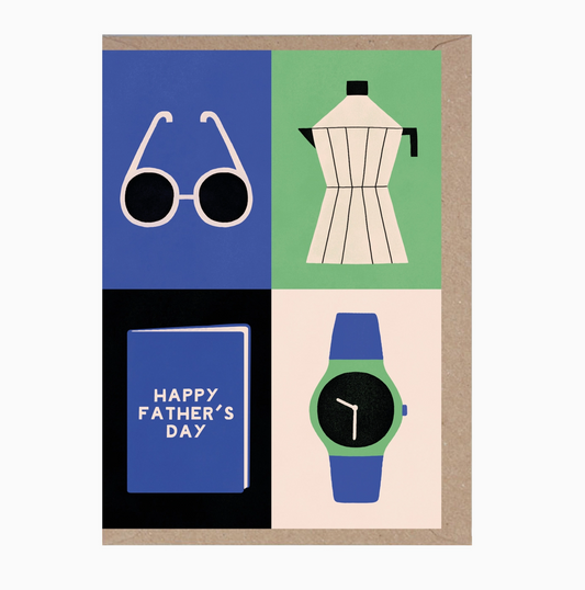 Rumble Cards - Happy Father's Day - Watch/Book/Coffee