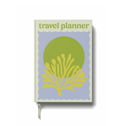 Yop & Tom - Travel Planner - A5 Hardback - Green Coral