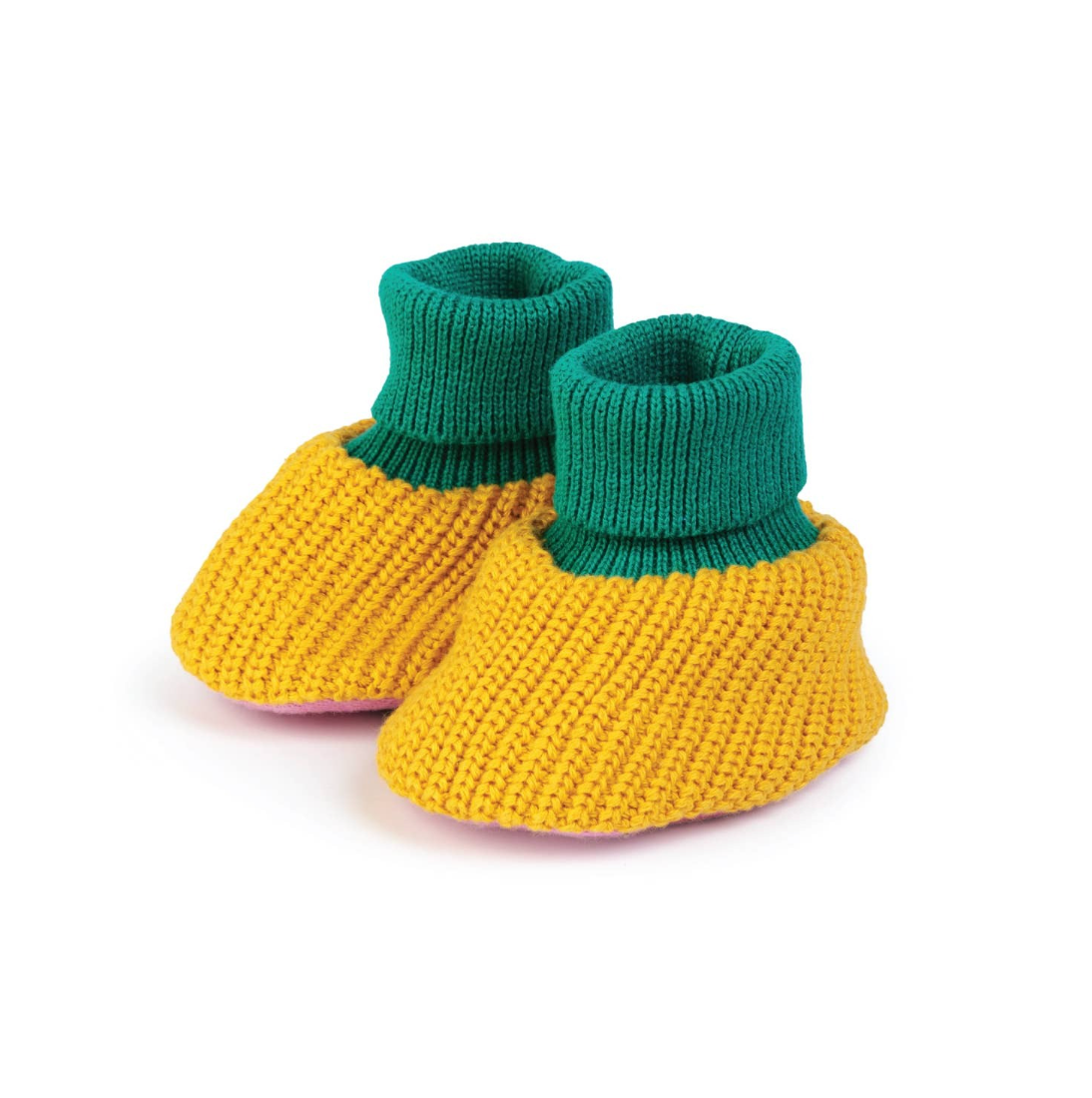 Sophie Home Ltd - Cotton Knit Baby Slipper Socks: Choose Love Yellow