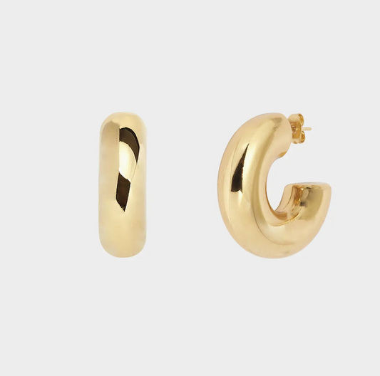 and danu Tern Small Waterproof Gold Hoop Earrings