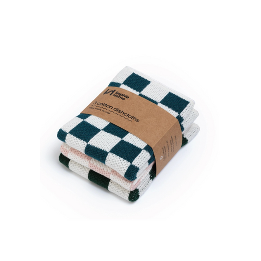 Sophie Home Reusable & Eco-Friendly Cotton Knit Dishcloths: Ink