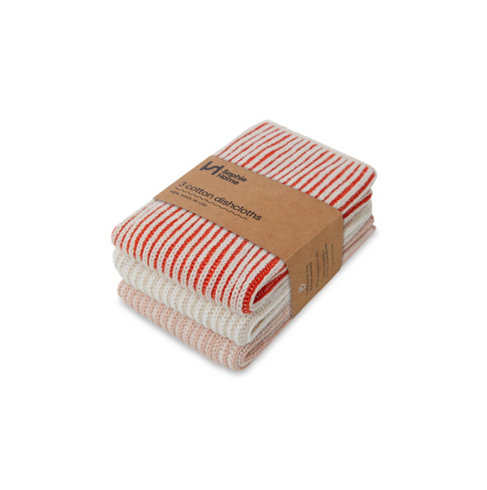 Sophie Home - Reusable & Eco-Friendly Cotton Knit Dishcloths - Ribbed Pink