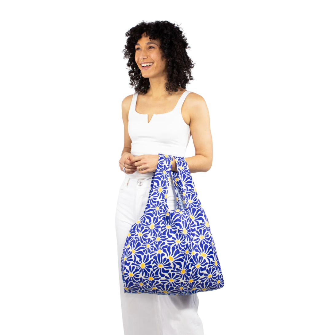 Kind Bag Shopper -Abstract Flowers Blue