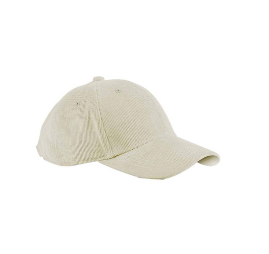 Organic Cord Baseball Cap: Sand