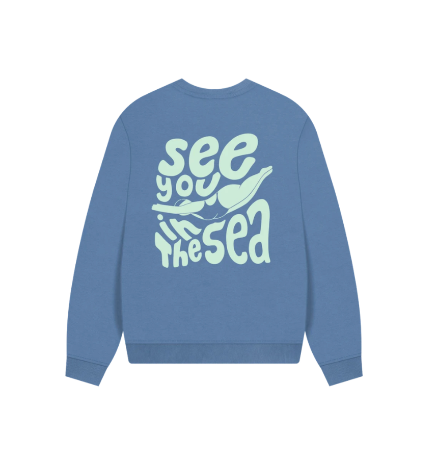 See You In The Sea Women’s Organic Oversized Sweatshirt