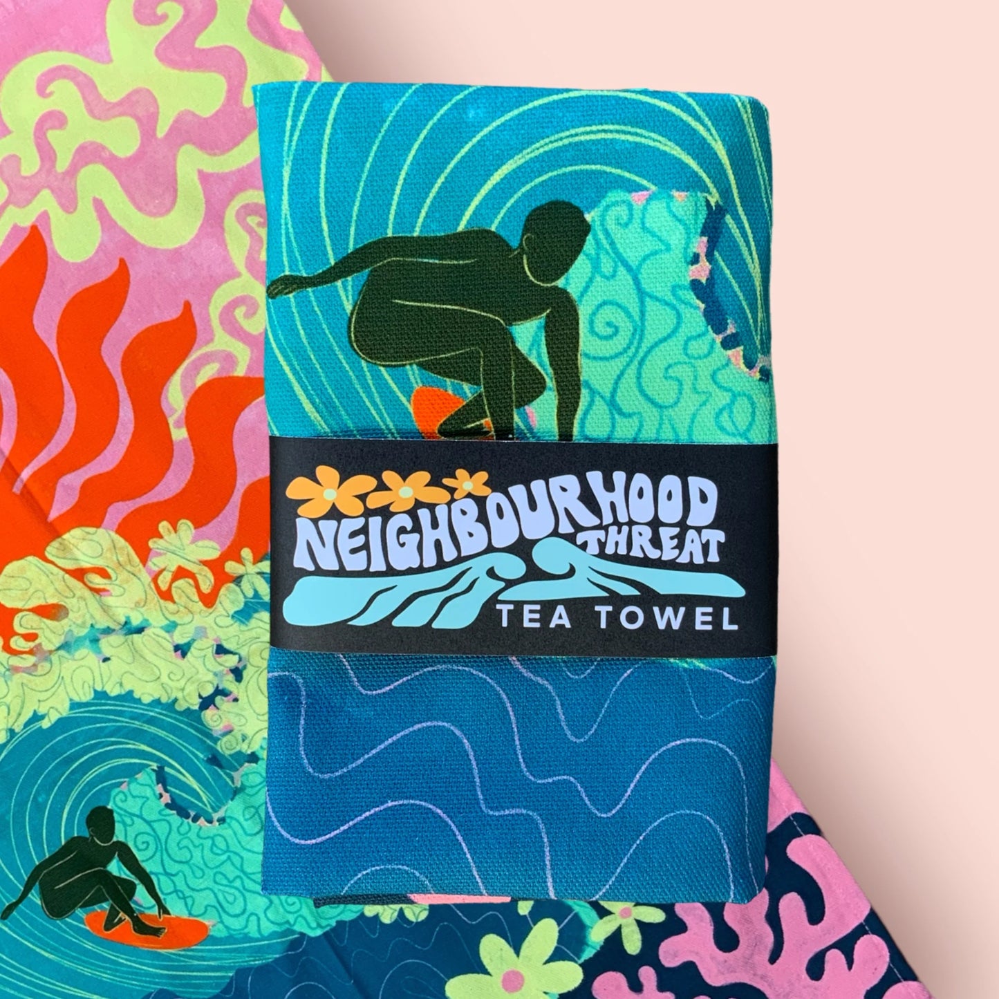 The Neighbourhood Threat Tea Towel - The Longest Wave