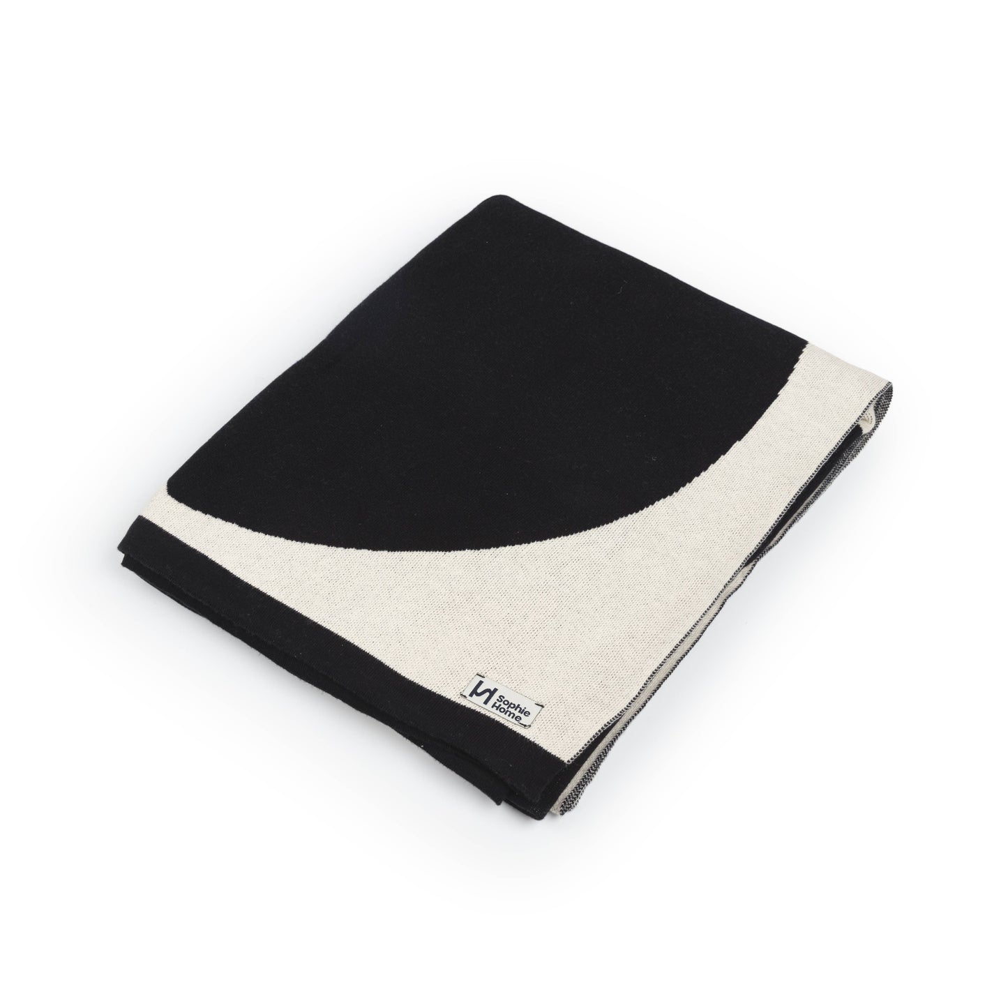 Sophie Home Ltd - Cotton Knit Throw Blanket: Bruten Mono