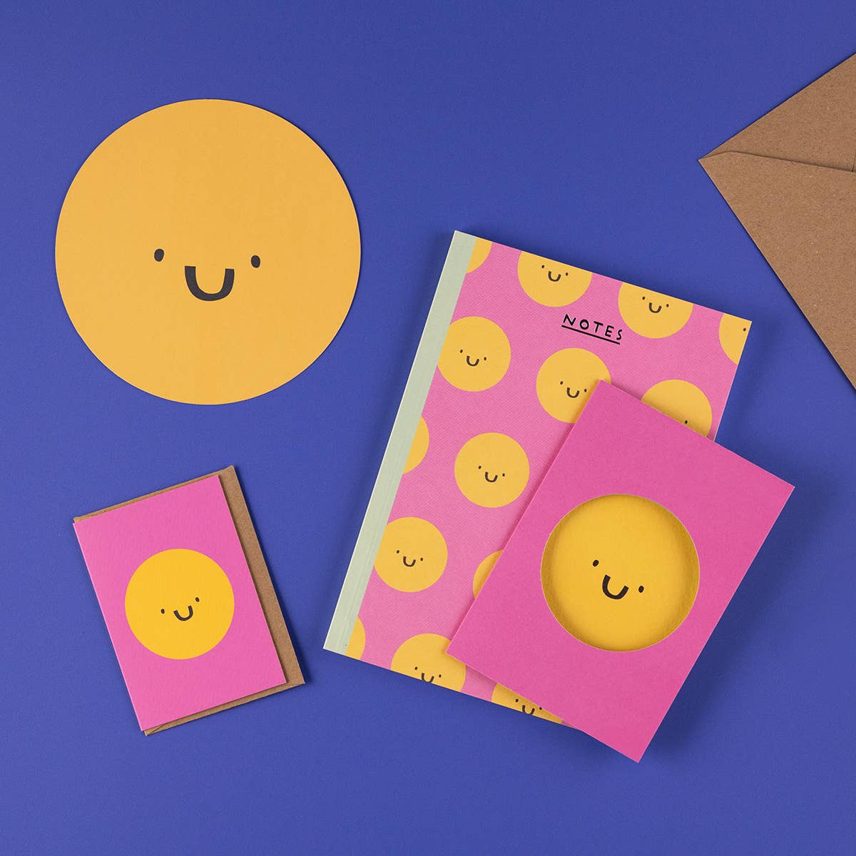 Rumble Cards - Happy Face - Die Cut Cards - Fun - Birthday Cards - Cute