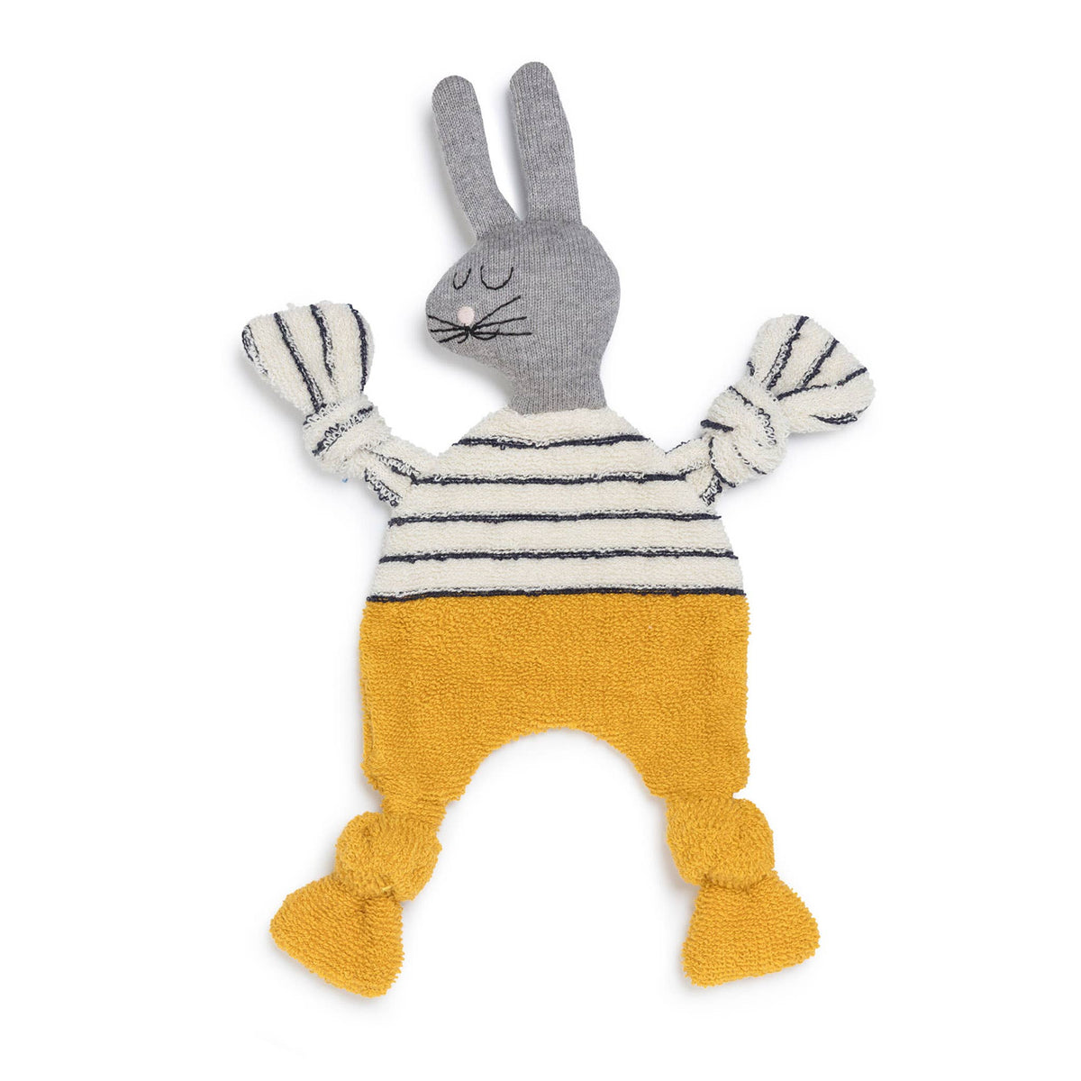 Sophie Home Ltd - Cotton Knit Baby Comforter Cuddle Cloth: Rabbit Yellow