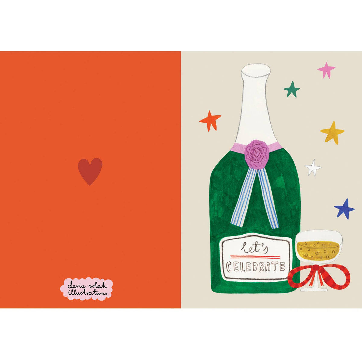 Daria Solak Illustrations - CHAMPAGNE card