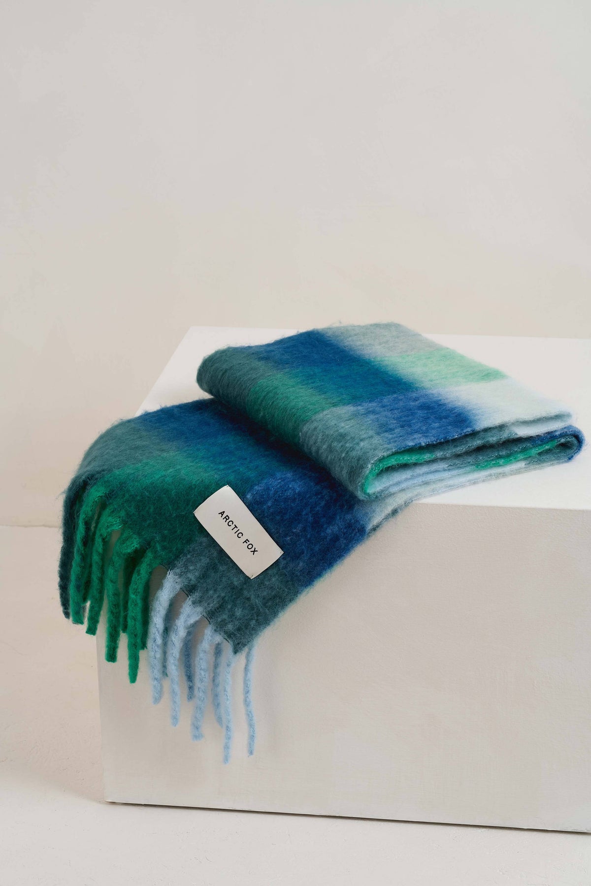 ARCTIC FOX & CO. - The Reykjavik Scarf - 100% Recycled - Emerald Check - AW26