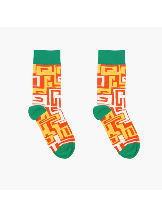 Afropop Socks - Streetlife Orange