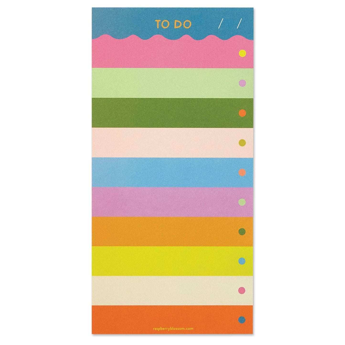 Raspberry Blossom - Rainbow Wave 'To Do' List Pad (HAP16): No
