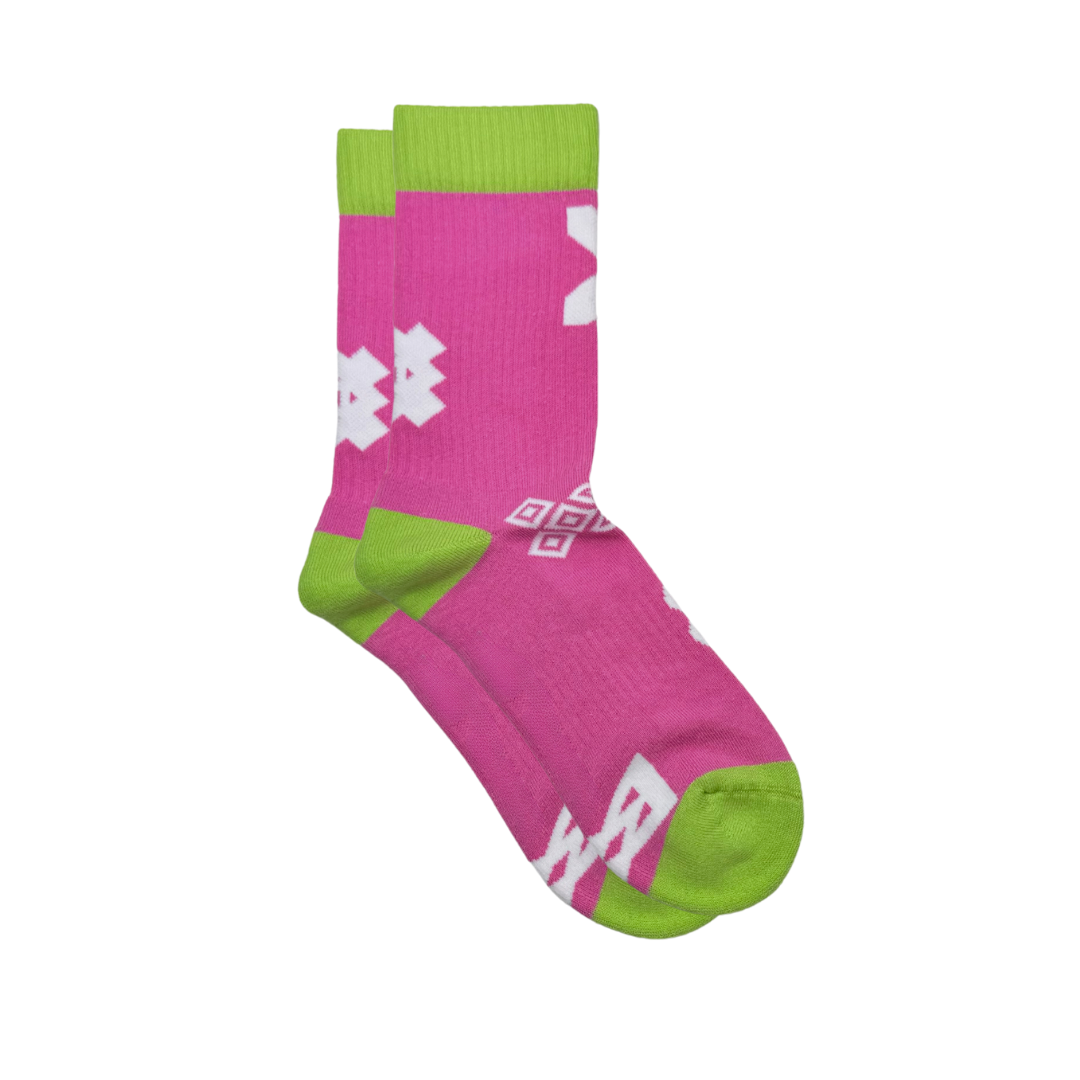 Afropop - Pink Icon Sports Socks: S/M