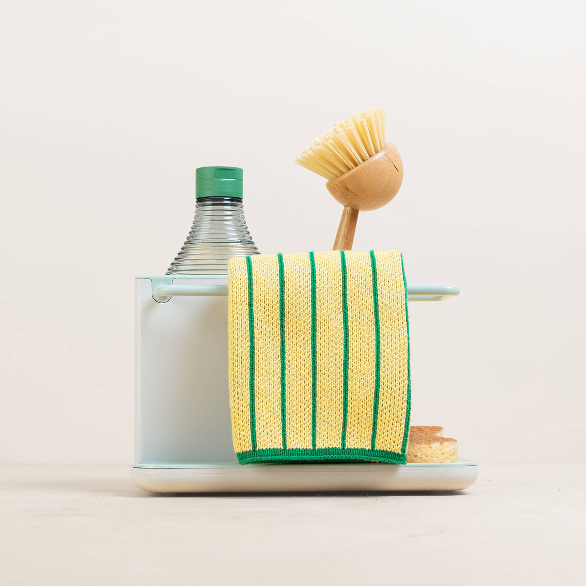 Sophie Home - Reusable & Eco-Friendly Cotton Dishcloths: Striped Green