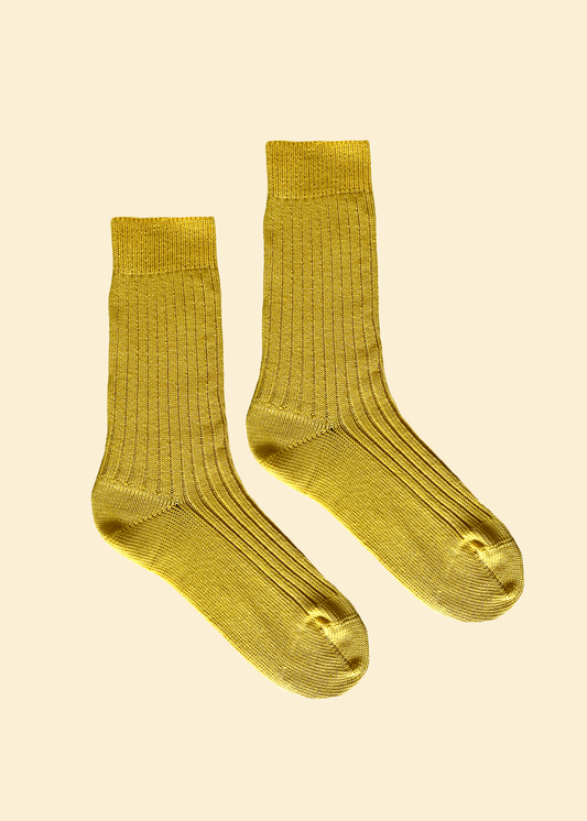 Sock Sisters - Yellow Wide Rib Socks